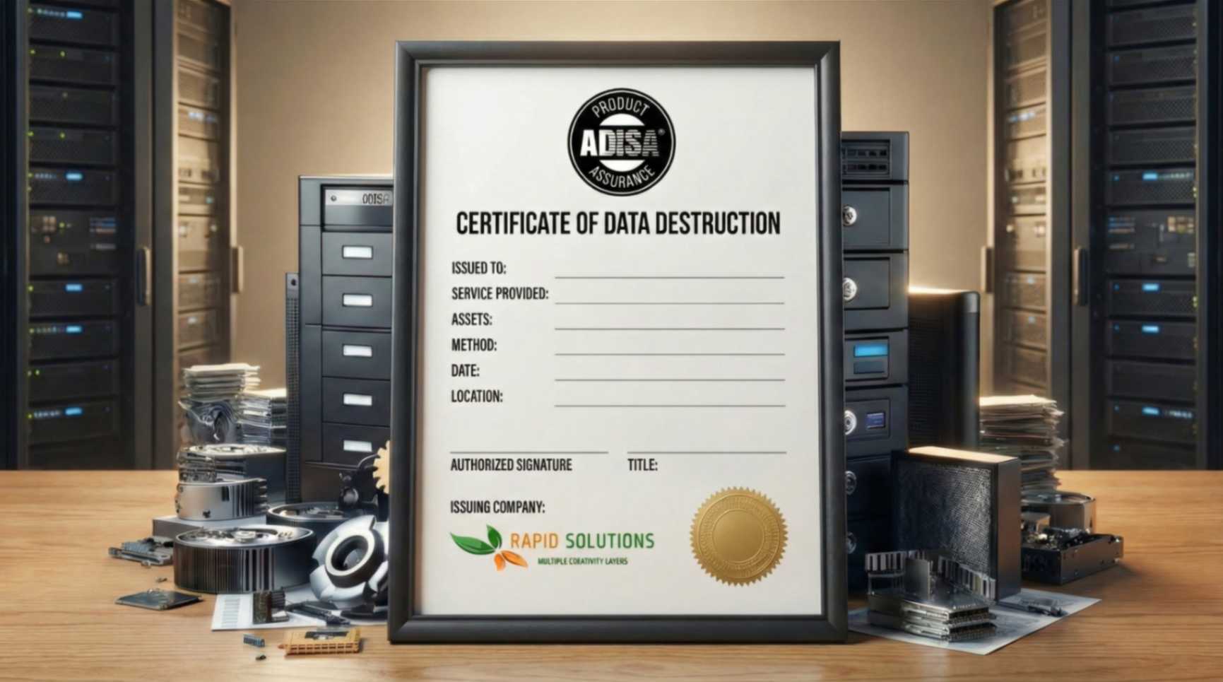 What is a certificate of data destruction?