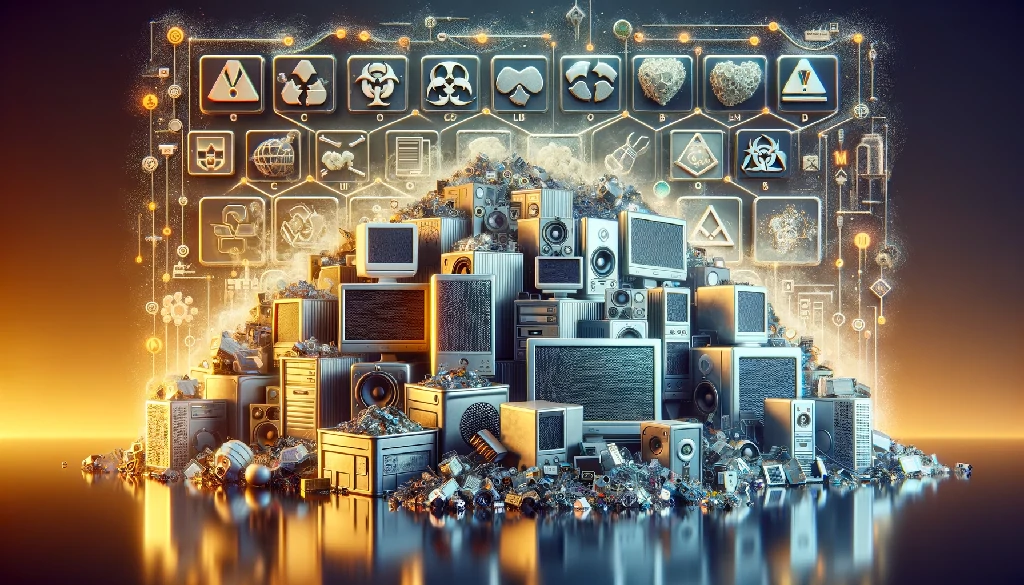 What technology is used in e-waste recycling?